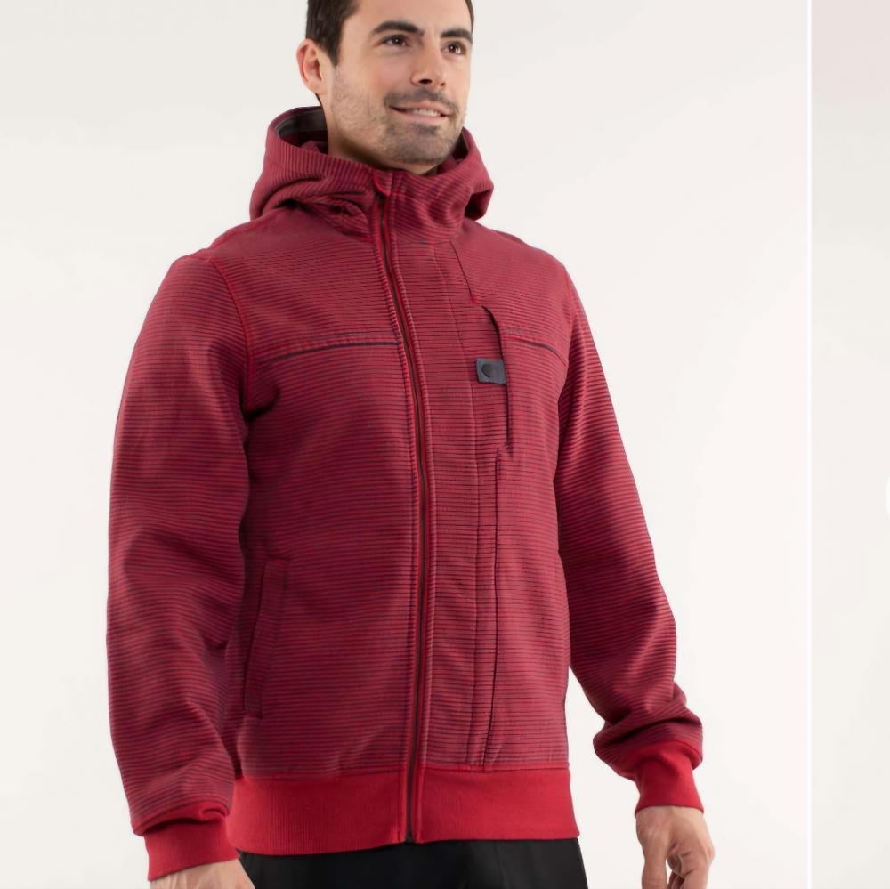 Lululemon West Coast Special Edition Men's Red Hooded Jacket Size‎ M